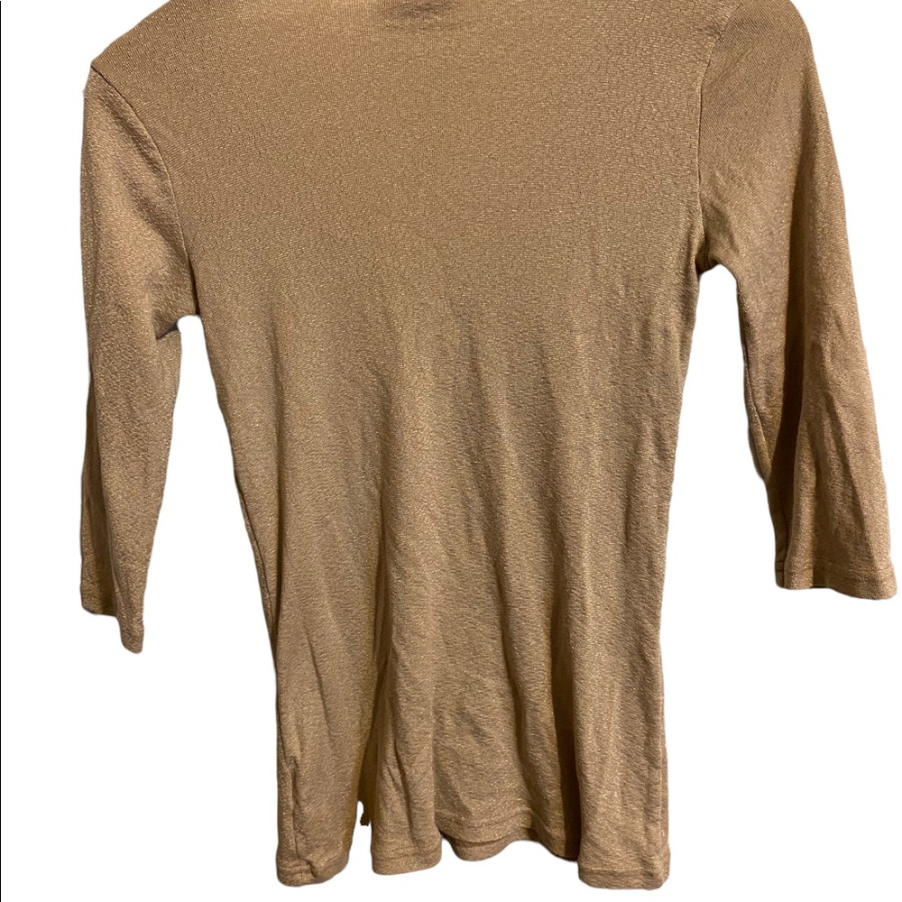 Michael Stars Cari V-Neck Shine Tee One Size Fits Most (0-10) - Picture 4 of 10